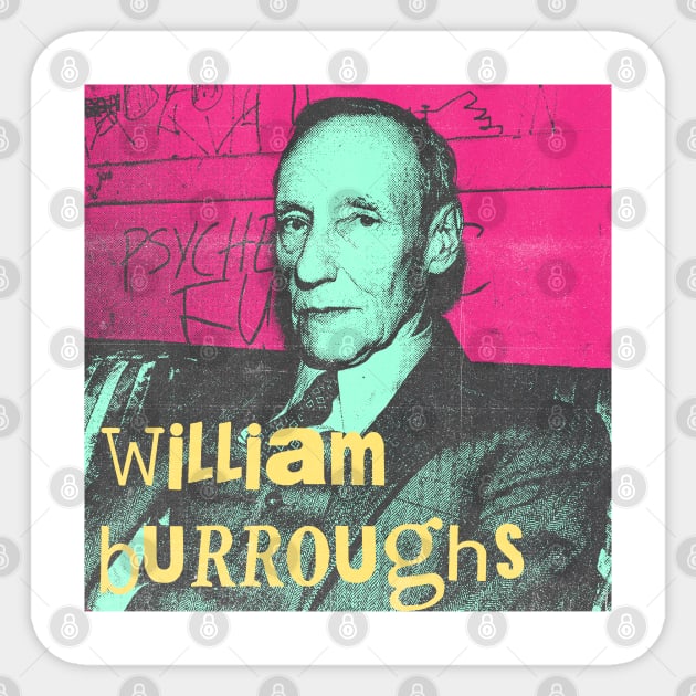 william burroughs pop art Sticker by psninetynine